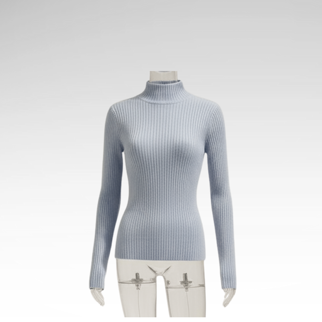 Minimalist Pullover Turtleneck Knit Sweater