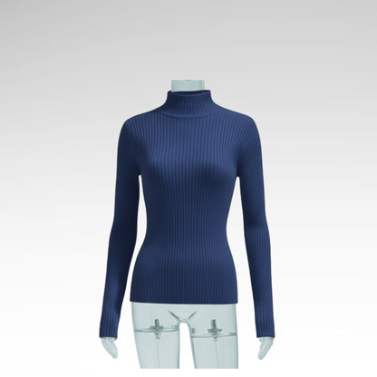 Minimalist Pullover Turtleneck Knit Sweater