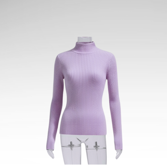 Minimalist Pullover Turtleneck Knit Sweater