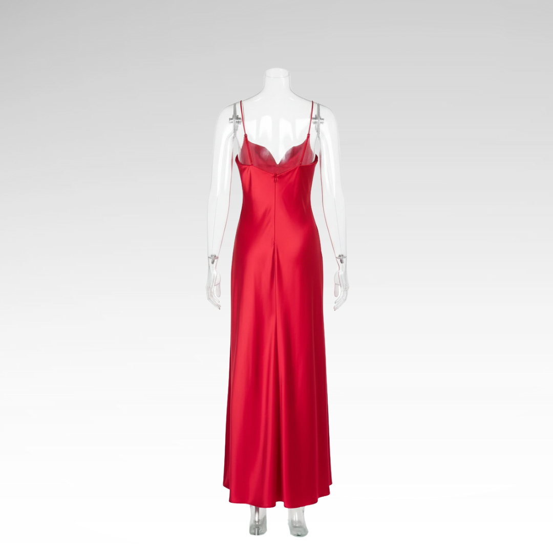 Long, Fine, Sensual Satin Dress