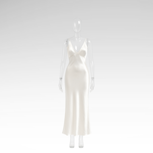 Subtle Elegance Midi Silk Dress